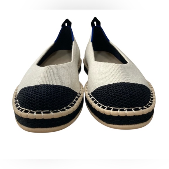 Rothy’s women’s espadrille boardwalk flats SIZE 9.5  NWOB BLACK & BEIGE. - Picture 5 of 5